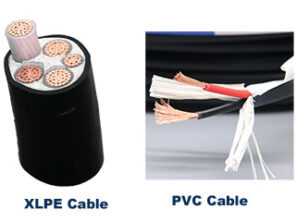 how do I identify an xlpe cable and pvc cable